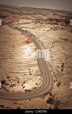 State Route 12 View From Head der Felsen, Garfield County, Utah, USA Stockfoto