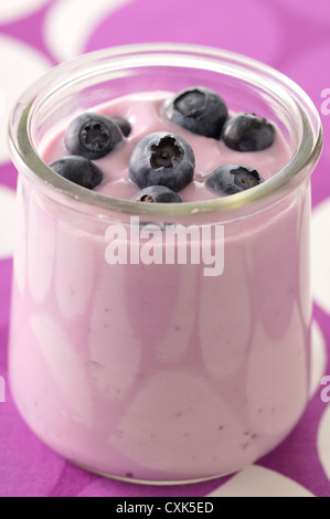 Heidelbeer Joghurt Stockfoto