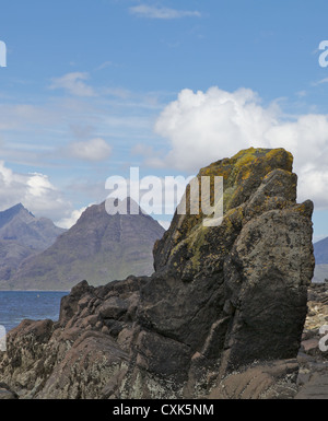 Blick in Richtung Cuillin Berge von Elgol, Isle Of Skye, Schottland Stockfoto