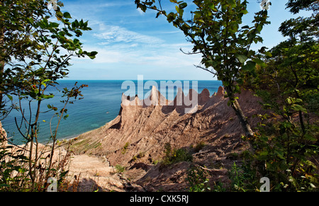 Chimney Bluffs State Park, New York Stockfoto