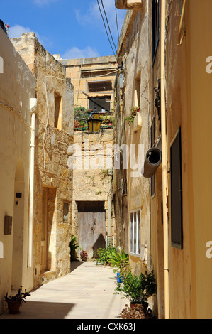 Einer schönen Straße in der alten Stadt von Victoria, Insel Gozo, Malta. Stockfoto