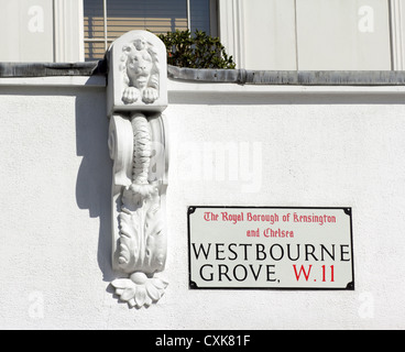 Architektonisches Detail Westbourne Grove Notting Hill London W11 Stockfoto