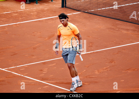 Rafael Nadal am 2012 Banc Sabadell ATP Turnier in Barcelona Stockfoto