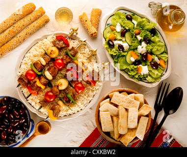 GRIECHISCHES ESSEN Stockfoto