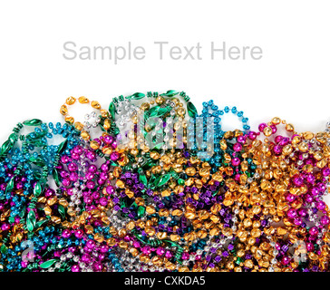 Hintergrund der bunten Karneval Perlen mit Textfreiraum Stockfoto