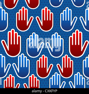 USA Wahlen hand Musterdesign Hintergrund. Vektor-Datei geschichtet für einfache Handhabung und individuelle Farbgebung. Stockfoto