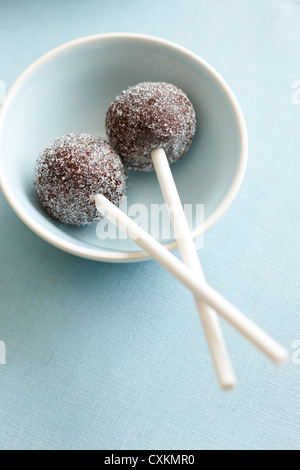 Chocolate Cake Pops Stockfoto