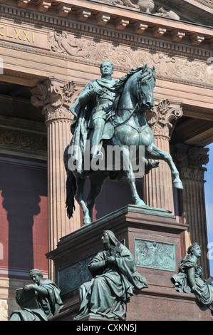 Reiterstandbild Friedrich Wilhelm IV., Alte Nationalgalerie, Museumsinsel, Berlin, Deutschland Stockfoto