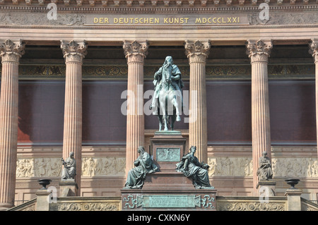 Reiterstandbild Friedrich Wilhelm IV., Alte Nationalgalerie, Museumsinsel, Berlin, Deutschland Stockfoto