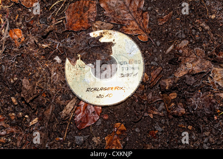 Alte CD mit dem Wort Schlagerfox, Tanzmusik Stockfoto