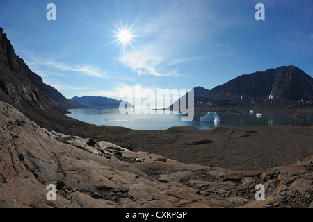 Berg, Romer Fjord, Ostgrönland, Grönland Stockfoto