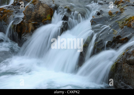 Wasserfall, Bruarfoss, Vesturland, Island Stockfoto