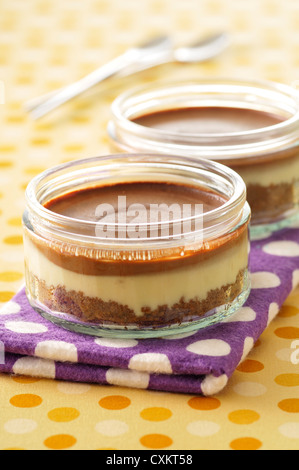 Schokoladen-Käsekuchen Stockfoto