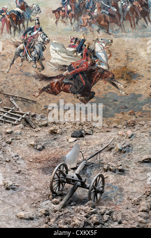 Detail der Malerei von Panorama Raclawicka Darstellung der Schlacht von Racławice, Wroclaw, Polen Stockfoto