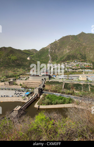 auf der Juyongguan pass Abschnitt der chinesischen Mauer, Changping Provence, China, Asien. Stockfoto