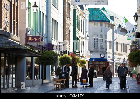 Broad Street, St. Helier, Jersey, Kanalinseln, Großbritannien Stockfoto
