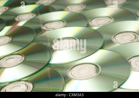 ein Stapel von mehreren CD für einen Technik-Hintergrund etc.. Stockfoto