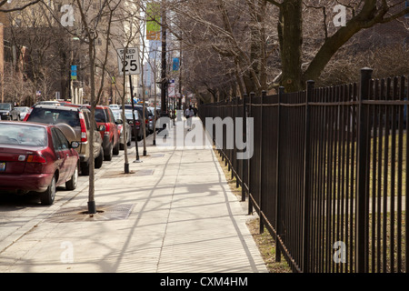 2122 North Clark Street Chicago Website von St. Valentine's Day Massacre. Sehen Sie südlich auf der Clark Street. Stockfoto