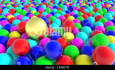 Zusammenfassung Hintergrund mit Farbkugeln, 3d illustration Stockfoto