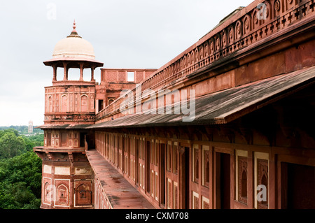 Wände von Agra Fort Stockfoto