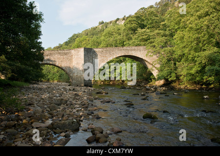 Downholme Brücke über Fluß Swale Stockfoto