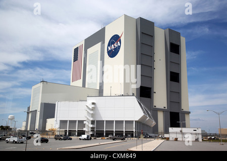 Außenseite des vab Fahrzeug Versammlung Gebäude und Launch Control Center Kennedy Space Center, Florida USA Stockfoto