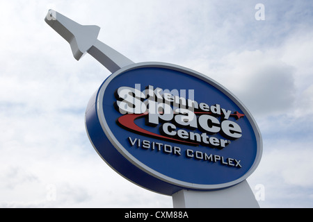 Melden Sie für Kennedy Space Center Visitor complex Florida USA Stockfoto
