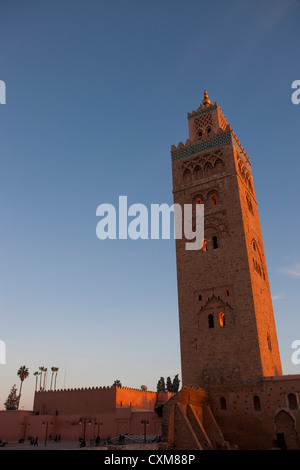 Koutoubia Moschee in Marrakesch, Marokko Stockfoto