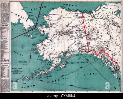 Millroy Karte von Alaska und Klondyke gold Felder, 1897 Stockfoto