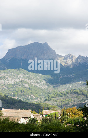 Das Tal von Soller in der Sierra de Tramuntana im Nordwesten von Mallorca Stockfoto