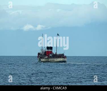 Waverly Raddampfer vor, aus Ayr in Richtung Arran am Firth of Clyde.   SCO 8601 Stockfoto