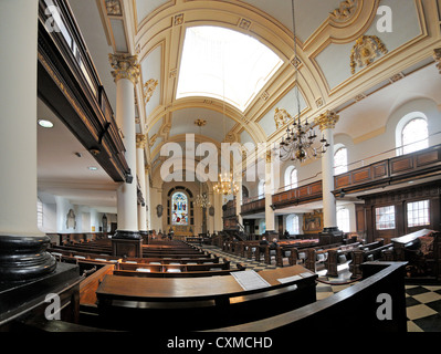 London, England, Vereinigtes Königreich. Kirche St Botolph ohne Bishopsgate (1729, James Gould) Interieur Stockfoto