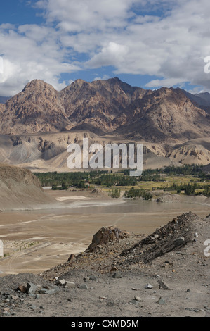 Indus Fluß, Basgo, Srinagar-Leh-Highway, Jammu und Kaschmir, Indien Stockfoto
