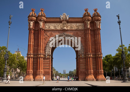 Arc de Triomf, Barcelona, Katalonien, Spanien, Europa Stockfoto