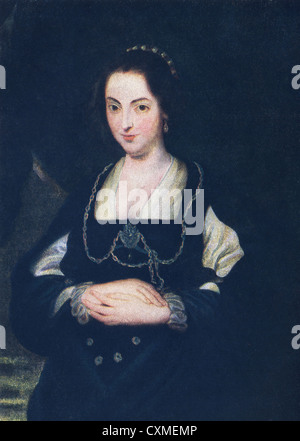 Rubens (1577-1640) war ein flämischer Barock-Maler. Dieses Portrait ist von seiner ersten Frau, Elizabeth Brandt. Stockfoto