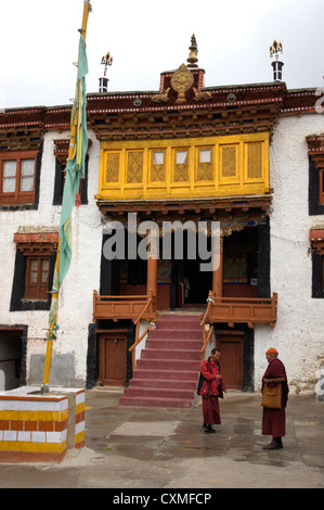 Likir Kloster, Tempel Eingang, Jammu und Kaschmir, Indien Stockfoto