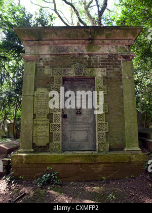 Highgate Friedhof West in London. Stockfoto