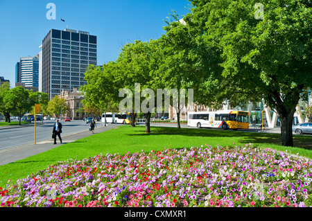 Farbenfrohe Innenstadt von Adelaide. Stockfoto