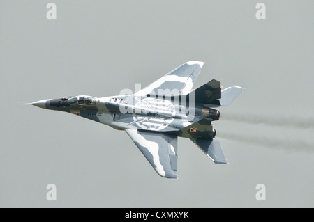 Mikojan Gurewitsch MiG-29A Fulcrum russischen Air Überlegenheit Kampfjet Flugzeug aus der 1st Tactical Fighter Squadron Polnisch AF Stockfoto