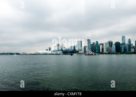 Skyline von Vancouver vom Stanley Park, Vancouver, BC, Kanada Stockfoto