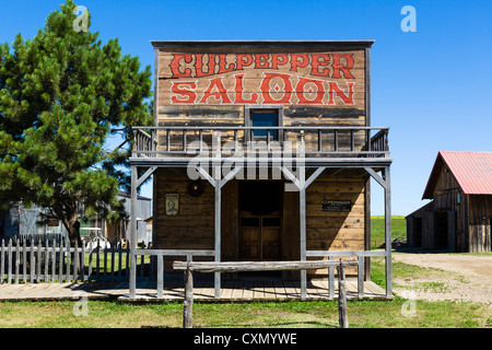 Salon auf der Main Street in "1880 Town" westlichen Attraktion in Murdo, South Dakota, USA Stockfoto