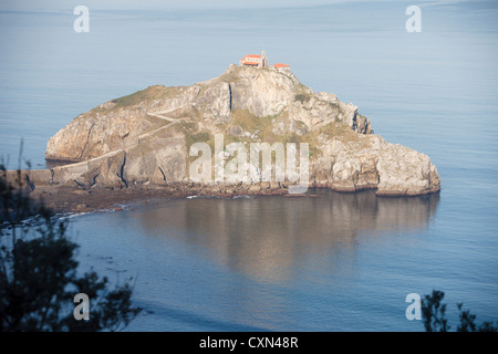 Einsiedelei von San Juan de Gaztelugatxe gehört zur Gemeinde von Bermeo, im Baskenland (Spanien) Stockfoto