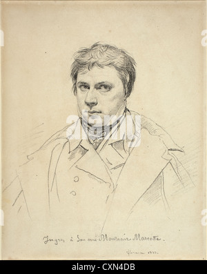 Jean-Auguste-Dominique Ingres (Französisch, 1780-1867), Selbstporträt, 1822, Graphit auf Papier Vélin; festgelegten Stockfoto