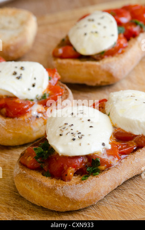 Geröstete Bruschetta Stockfoto