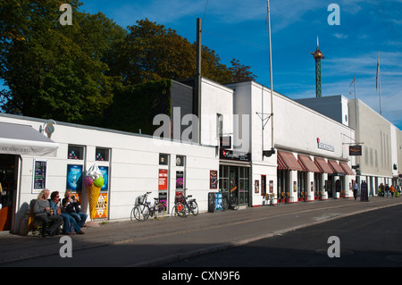 Bernstorffsgade Straße außerhalb Tivoli Amusement park Kopenhagen Dänemark Mitteleuropa Stockfoto