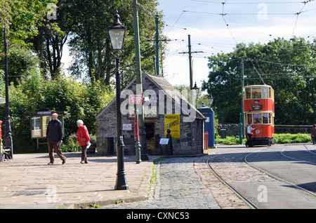 Straßenbahn-Museum, Crich, Derbyshire, england Stockfoto