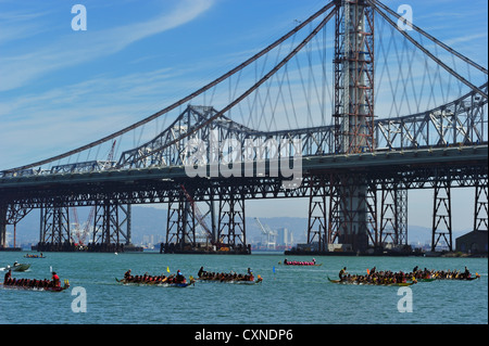 Die Dragon Boat Festival im Treasure Island, San Francisco CA Stockfoto