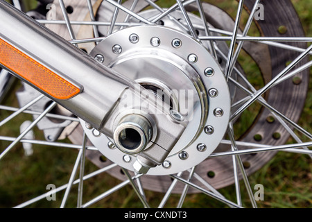 Speichen Motorrad Rad Stockfoto