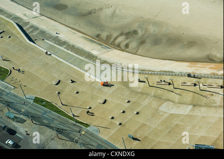 Blick von der Skywalk im Blackpool Tower. Stockfoto