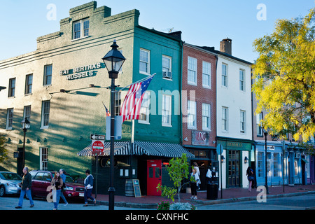 Bertha Muscheln ist ein beliebtes Restaurant und eine Bar in Fells Point, Baltimore, Maryland Stockfoto